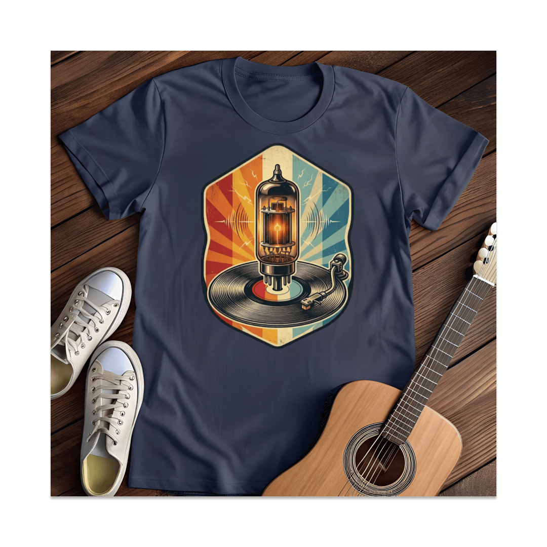 Printify T-Shirt Navy / S Retro Tube Amp T-Shirt