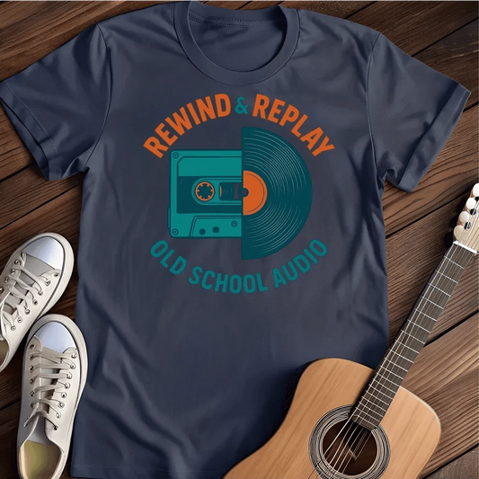 Printify T-Shirt Navy / S Rewind T Shirt