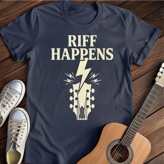 Printify T-Shirt Navy / S Riff Happens T Shirt