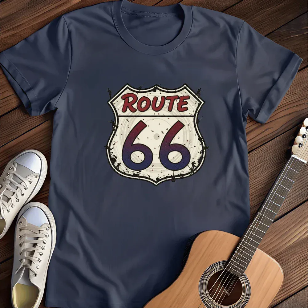 Printify T-Shirt Navy / S Route 66 T Shirt