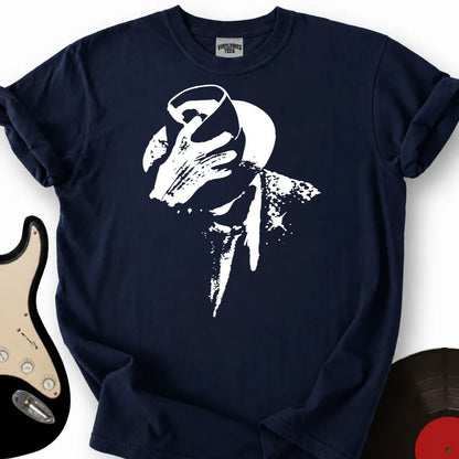 Printify T-Shirt Navy / S Shadowed Fedora T-Shirt