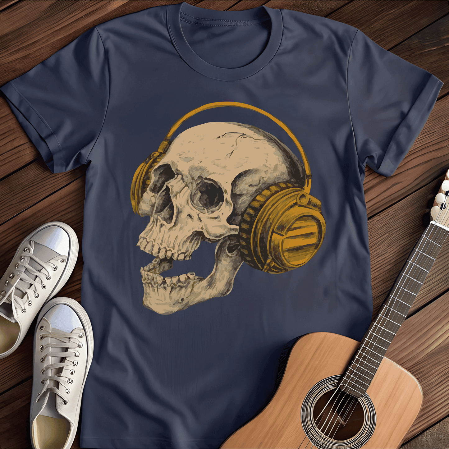 Printify T-Shirt Navy / S Skull Candy Tee