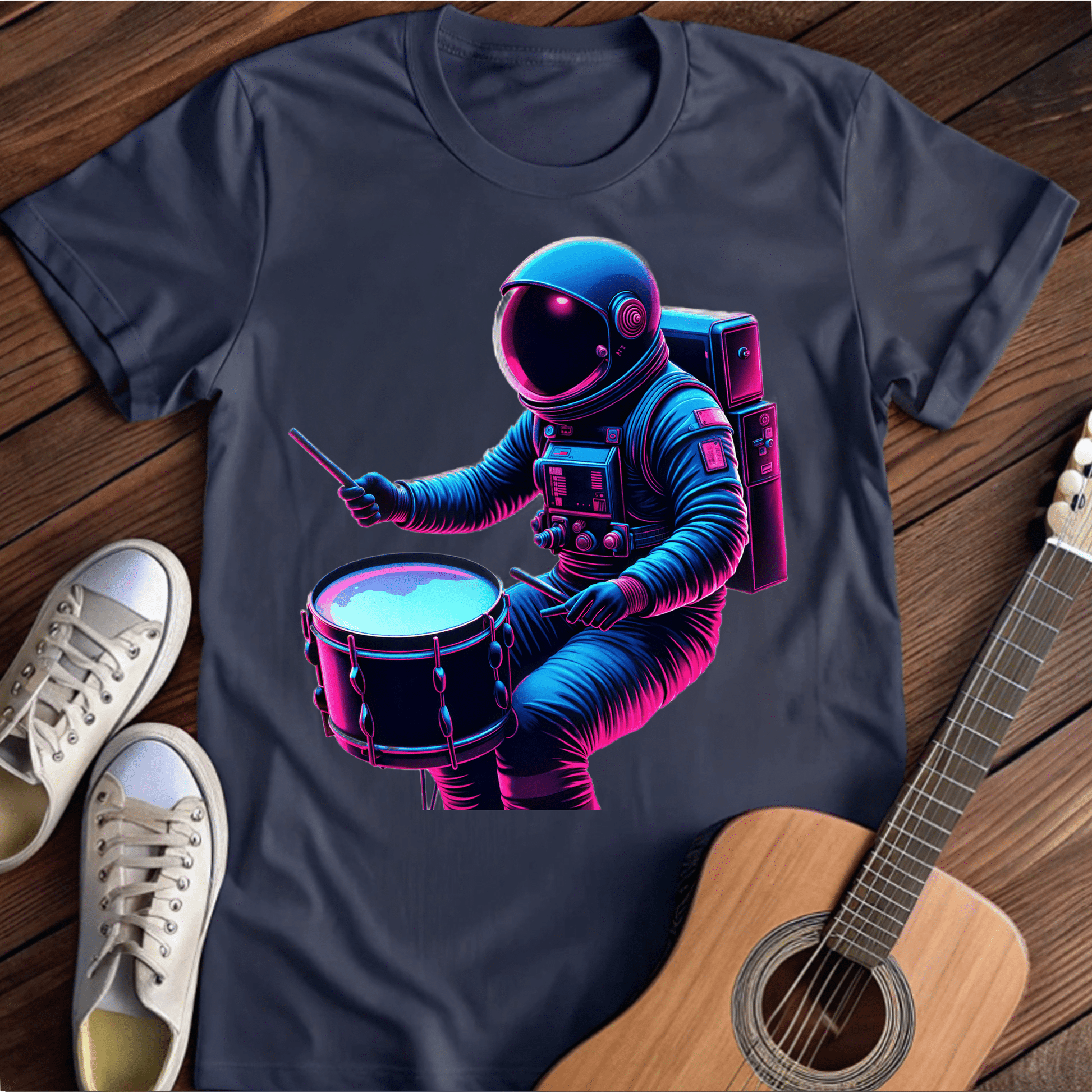 Printify T-Shirt Navy / S Solar Drummer Tee