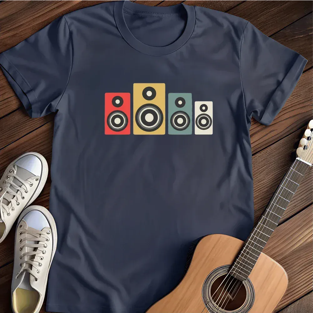 Printify T-Shirt Navy / S Sound System T Shirt