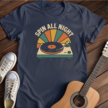 Printify T-Shirt Navy / S Spin T Shirt