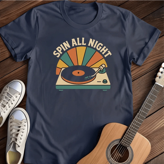 Printify T-Shirt Navy / S Spin T Shirt