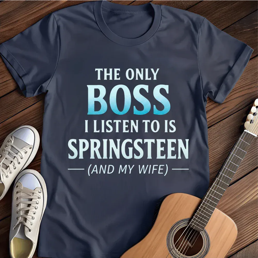 Printify T-Shirt Navy / S Springsteen And My Wife T Shirt