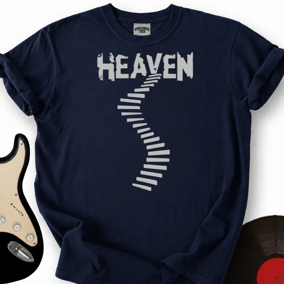 Printify T-Shirt Navy / S Stairway T-Shirt