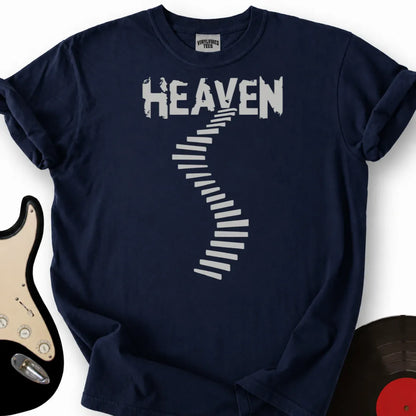 Printify T-Shirt Navy / S Stairway T-Shirt