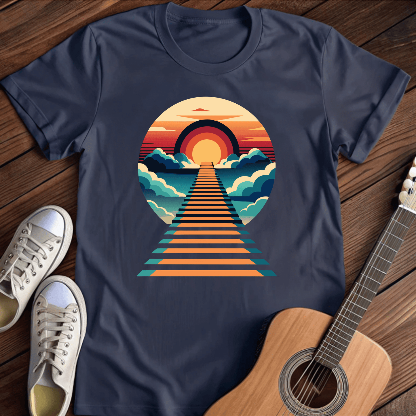 Printify T-Shirt Navy / S Stairway to Heaven Tee