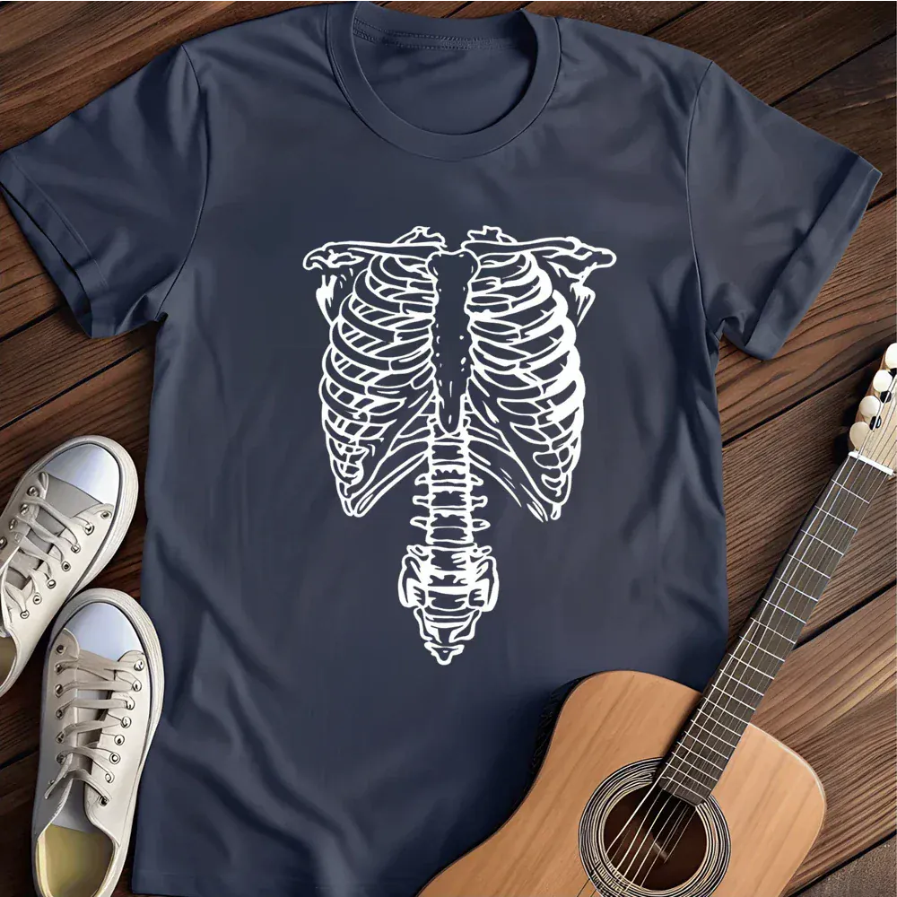 Printify T-Shirt Navy / S Stiff Spine T Shirt