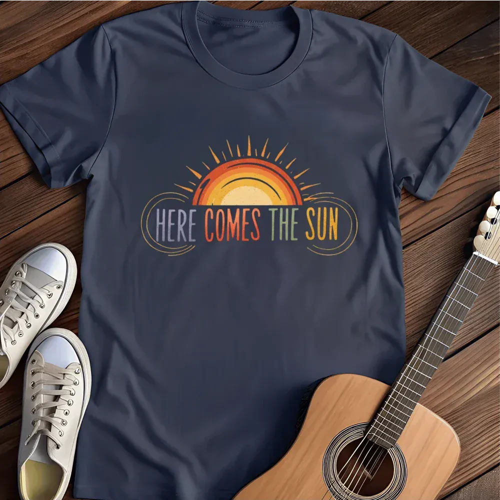 Printify T-Shirt Navy / S Sun T Shirt