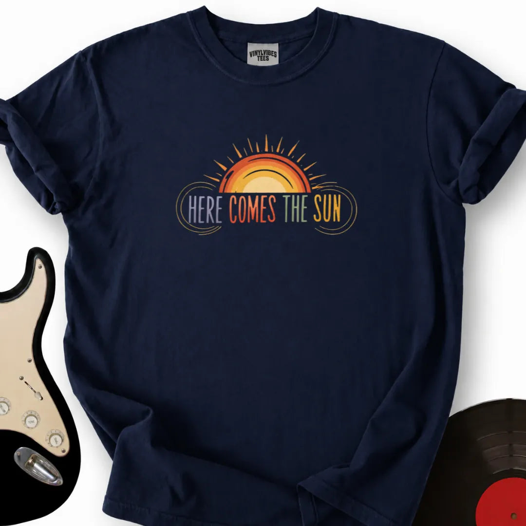 Printify T-Shirt Navy / S Sun T-Shirt