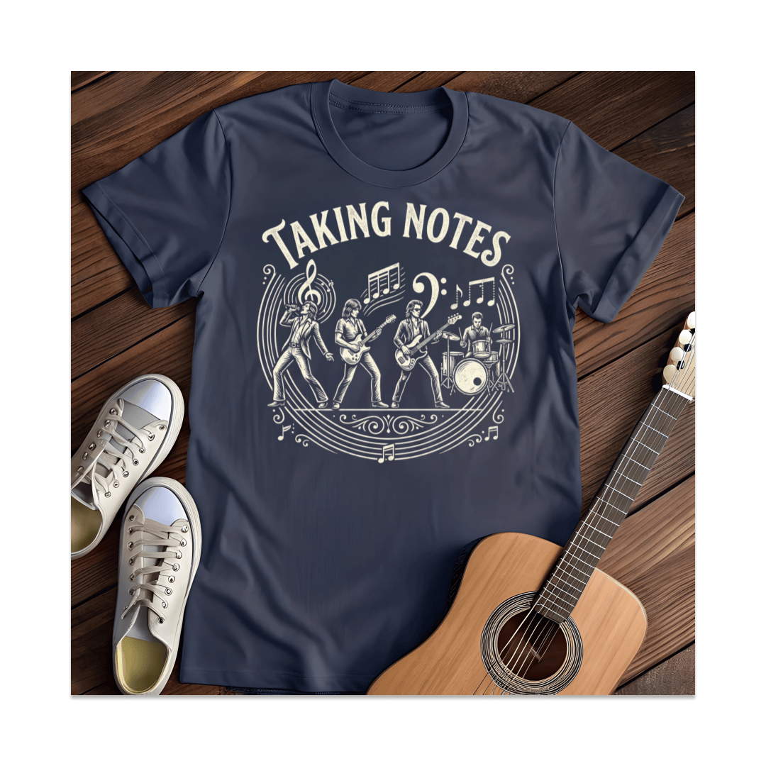Printify T-Shirt Navy / S Taking Notes T-Shirt