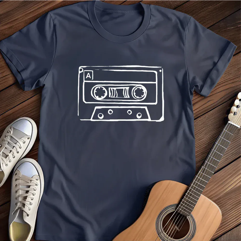 Printify T-Shirt Navy / S Tape T Shirt