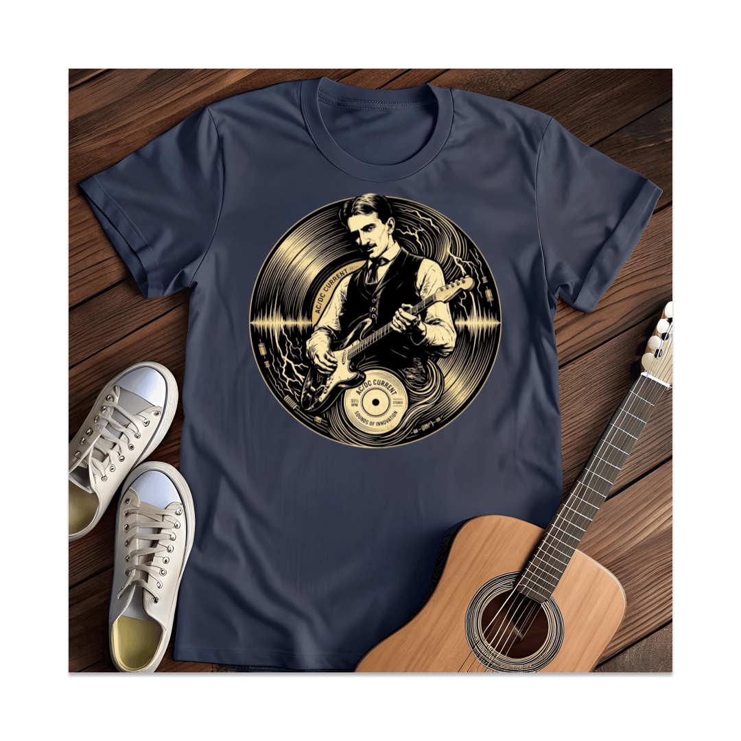 Printify T-Shirt Navy / S Tesla ACDC Current T-Shirt