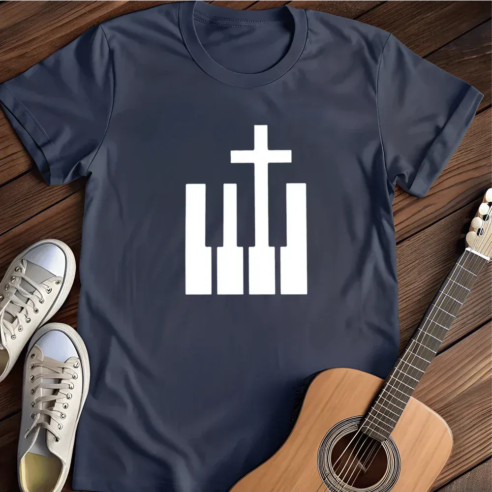 Printify T-Shirt Navy / S The Keys To Heaven T Shirt