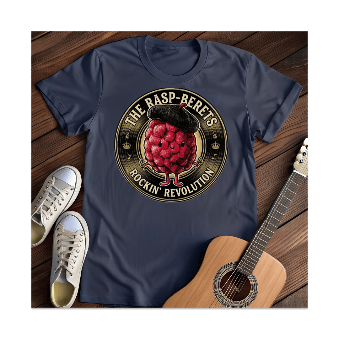 Printify T-Shirt Navy / S The Rasp-Berets Rockin' Revolution T-Shirt