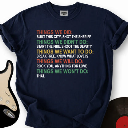 Printify T-Shirt Navy / S Things T-Shirt