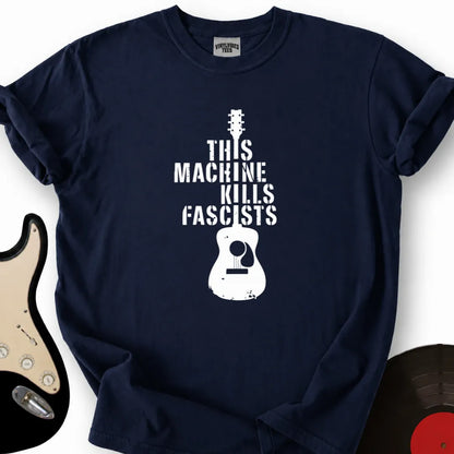 Printify T-Shirt Navy / S This Machine Kills Fascists T-Shirt