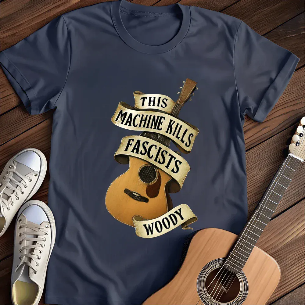 Printify T-Shirt Navy / S This Machine Kills T Shirt