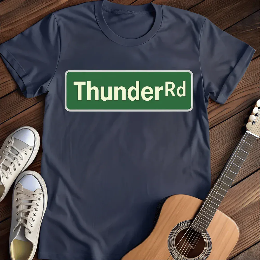 Printify T-Shirt Navy / S Thunder Rd T Shirt