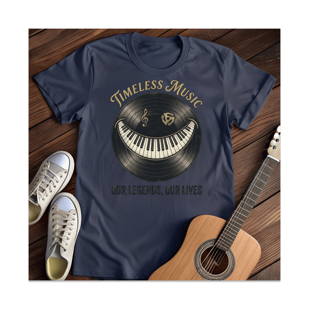 Printify T-Shirt Navy / S Timeless Music T-Shirt