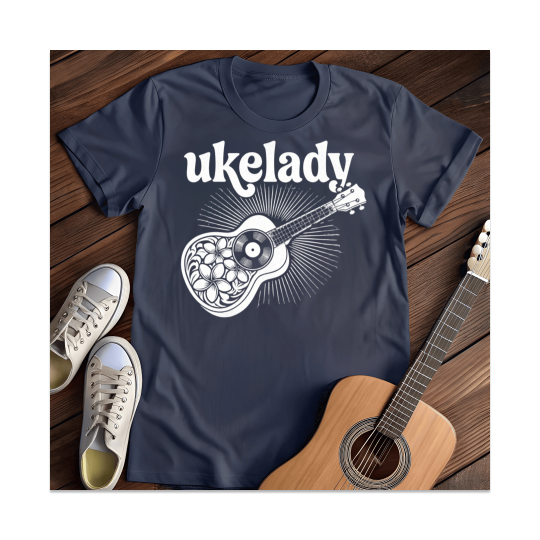 Printify T-Shirt Navy / S Uke Lady T-Shirt