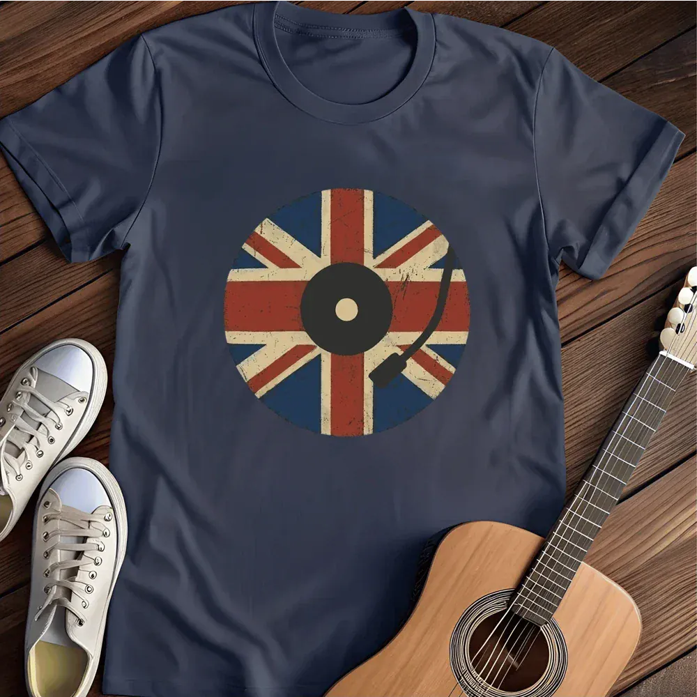 Printify T-Shirt Navy / S Union Jack Spinner T Shirt