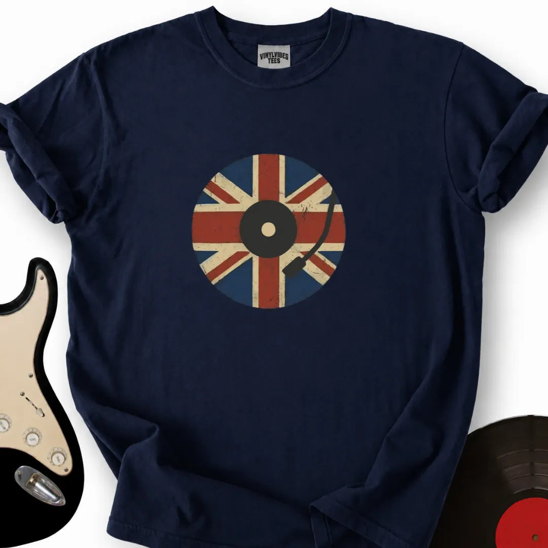 Printify T-Shirt Navy / S Union Jack Spinner T-Shirt