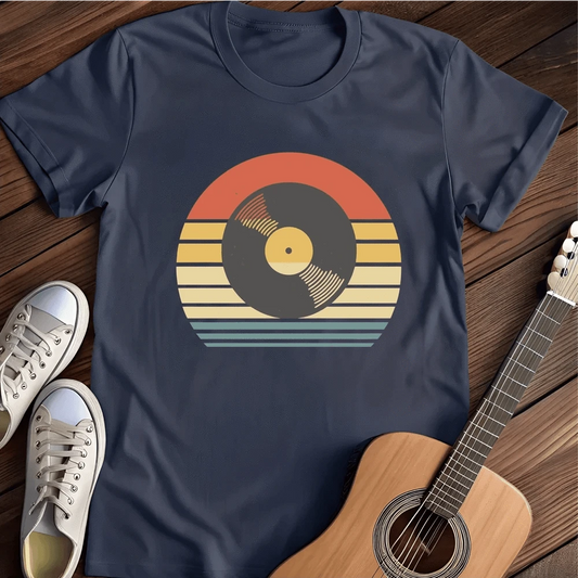 Printify T-Shirt Navy / S Vintage Vinyl Record T Shirt