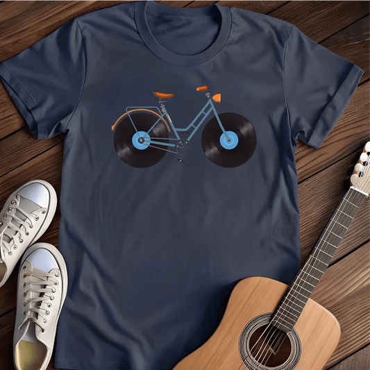Printify T-Shirt Navy / S Vinyl Bike T Shirt