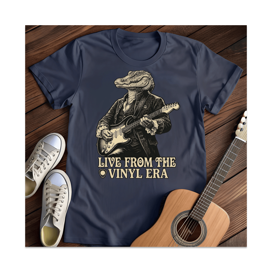 Printify T-Shirt Navy / S Vinyl Era T-Shirt