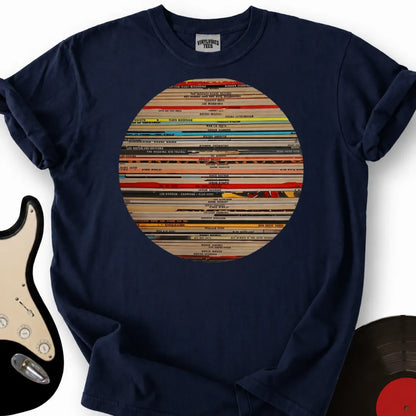 Printify T-Shirt Navy / S Vinyl Globe T-Shirt