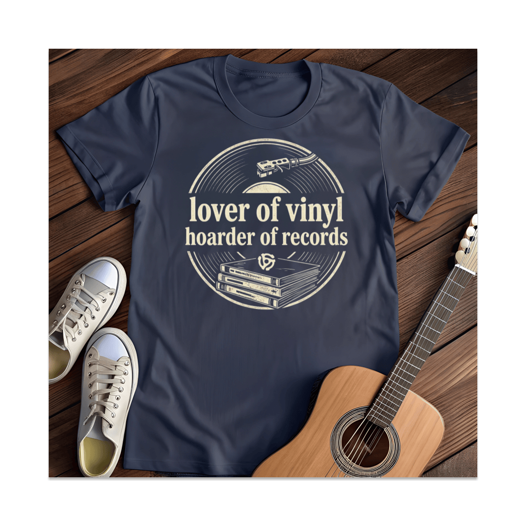 Printify T-Shirt Navy / S Vinyl Hoarder T-Shirt