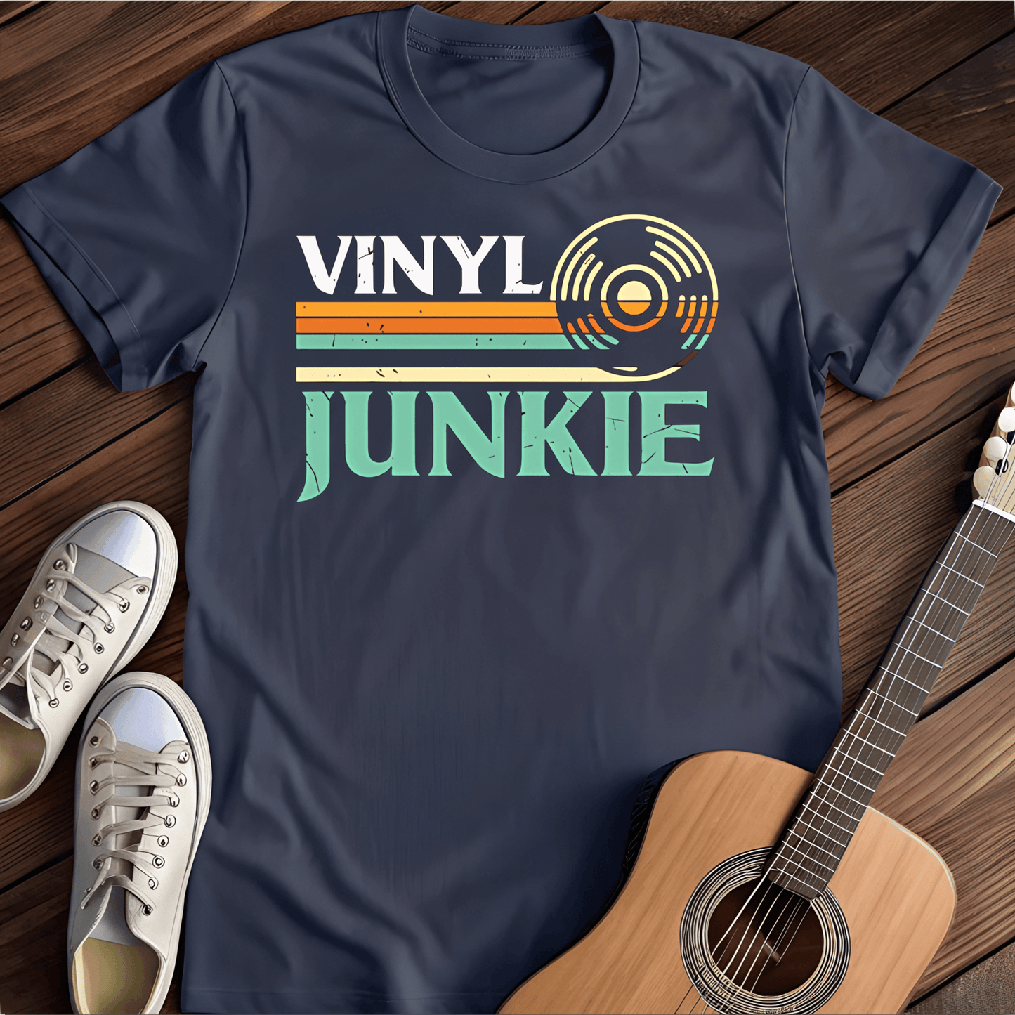 ⭐️⭐️⭐️⭐️⭐️ T-Shirt Navy / S Vinyl Junkie T-Shirt