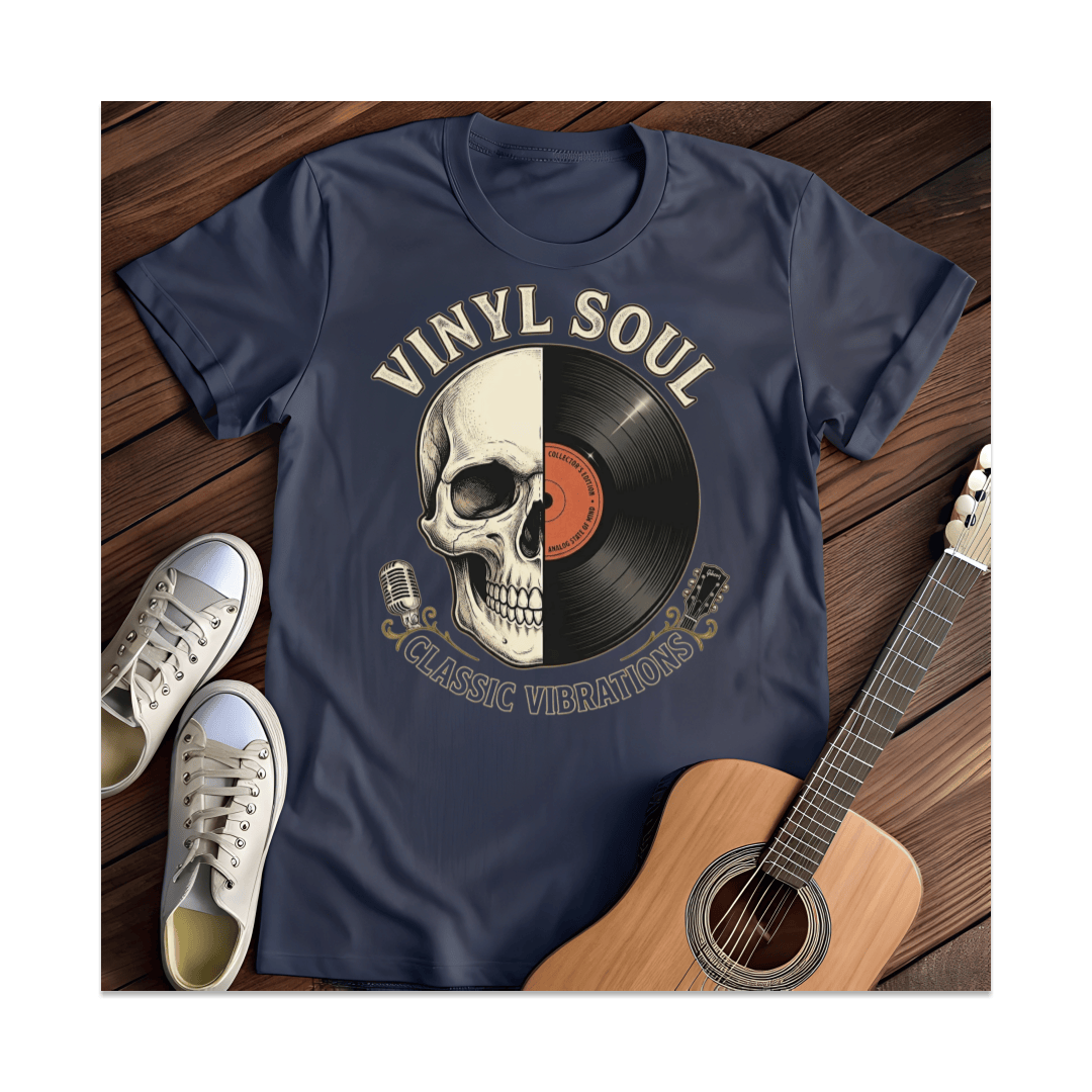 Printify T-Shirt Navy / S Vinyl Soul Classic Vibrations T-Shirt