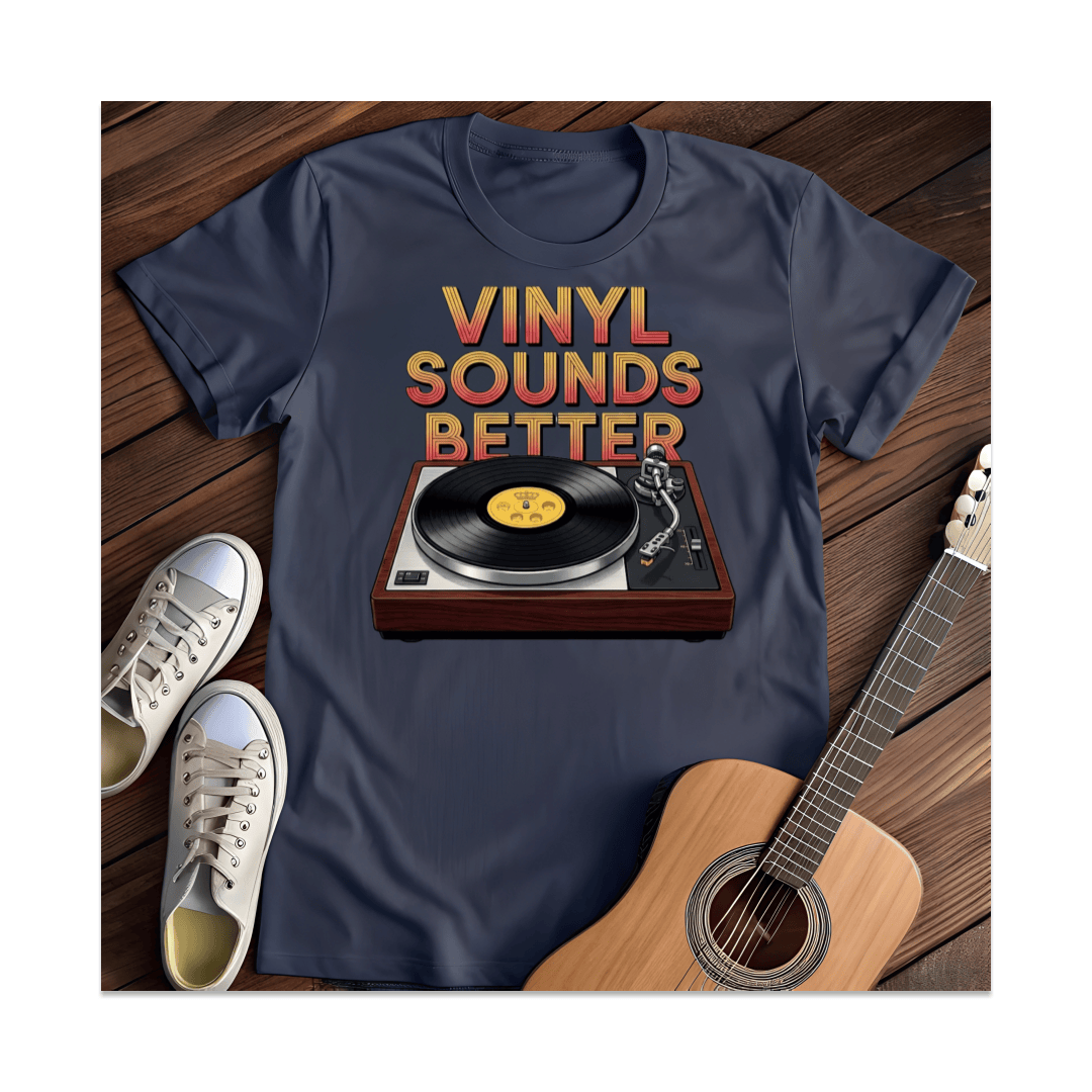 Printify T-Shirt Navy / S Vinyl Sounds Better T-Shirt