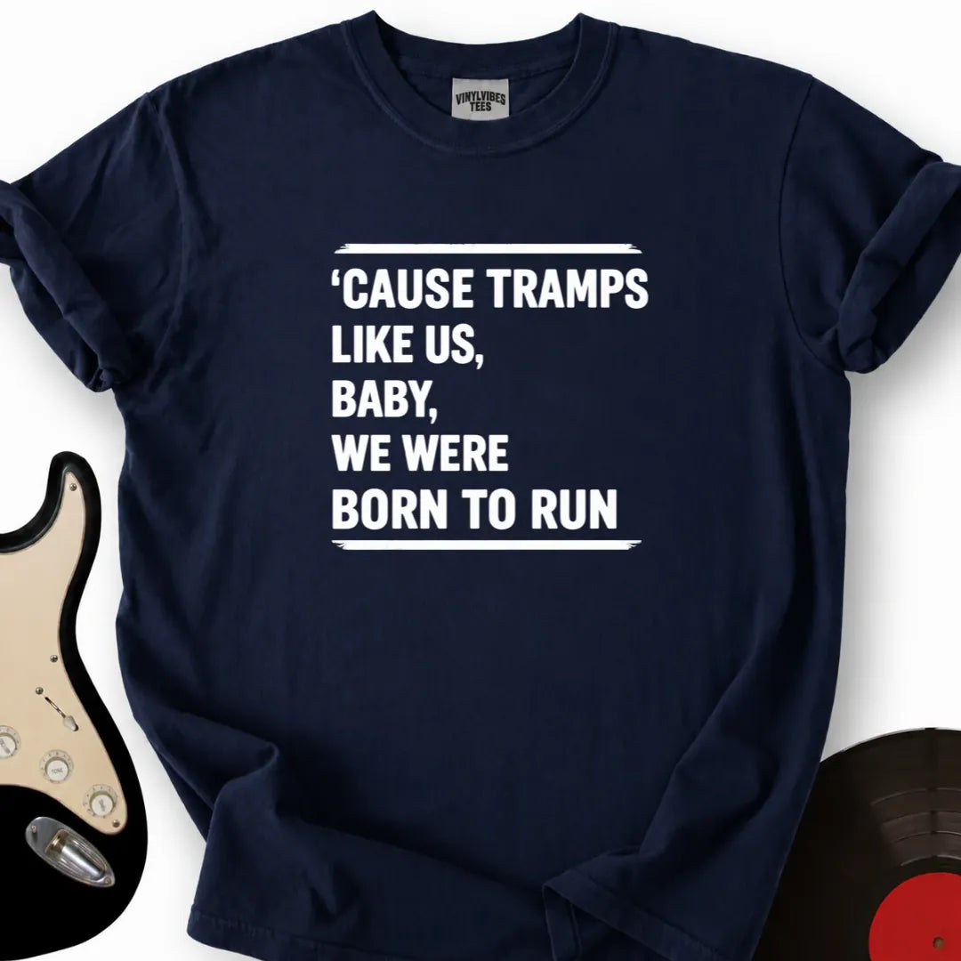 Printify T-Shirt Navy / S We Were Born To Run T-Shirt