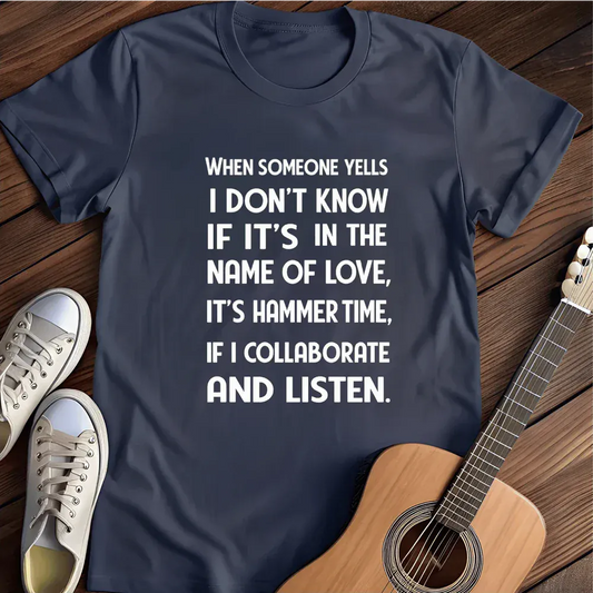 Printify T-Shirt Navy / S When Someone Yells Stop T Shirt