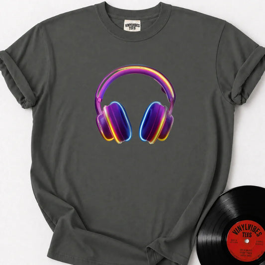 Printify T-Shirt Pepper / S Glowing Headphones Premium T-Shirt