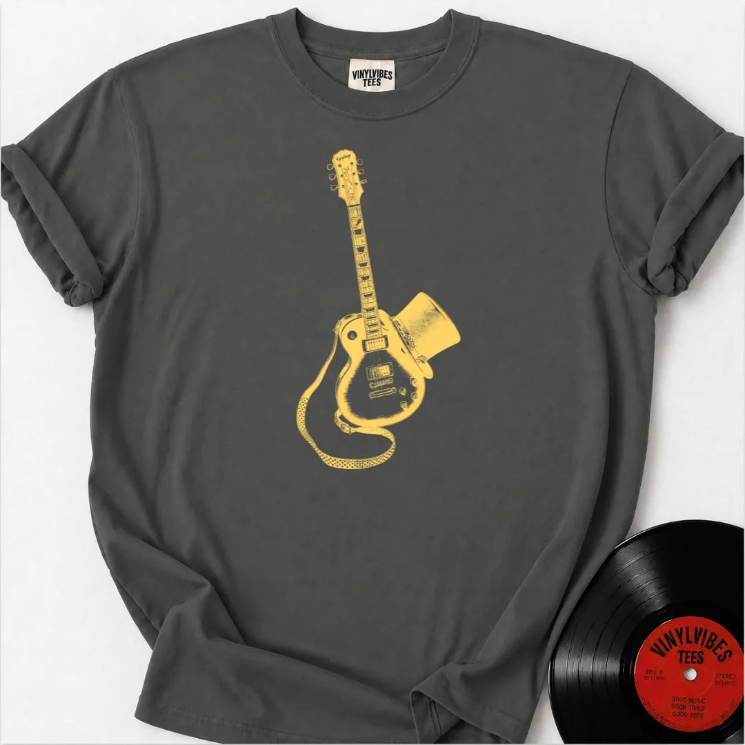 Printify T-Shirt Pepper / S Guitar Top Hat Premium T-Shirt
