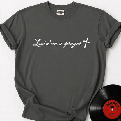 Printify T-Shirt Pepper / S Livin’ on a Prayer Premium T-Shirt