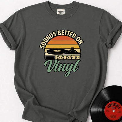 Printify T-Shirt Pepper / S Sounds Better On Vinyl Premium T-Shirt