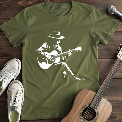Printify T-Shirt Retro Guitarist T Shirt