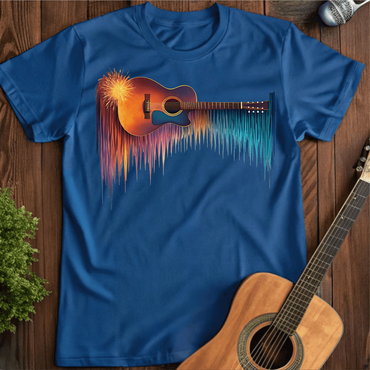 ⭐️⭐️⭐️⭐️⭐️ T-Shirt Royal / S Colorful guitar T-Shirt