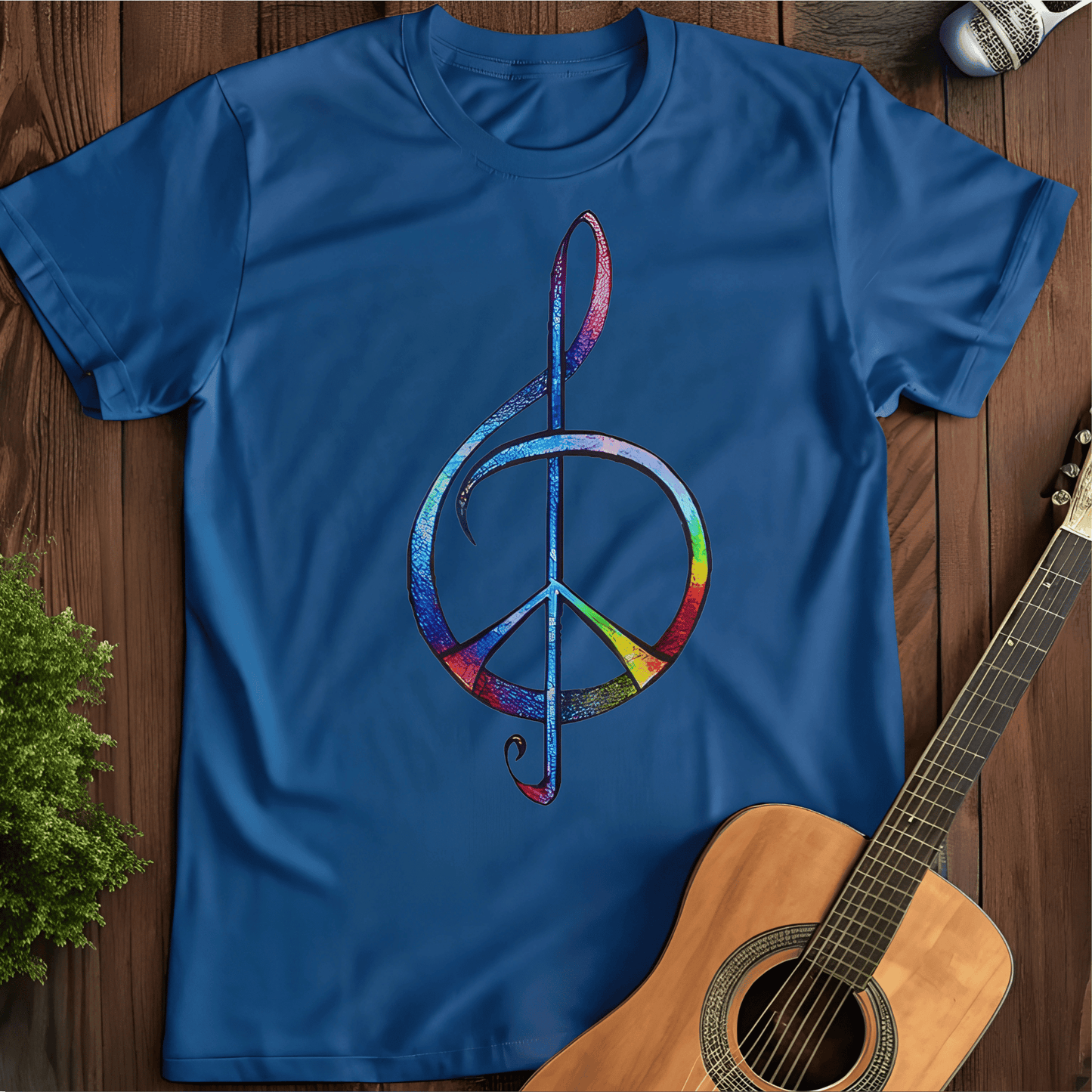 Printify T-Shirt Royal / S Colorful Peace Note Tee