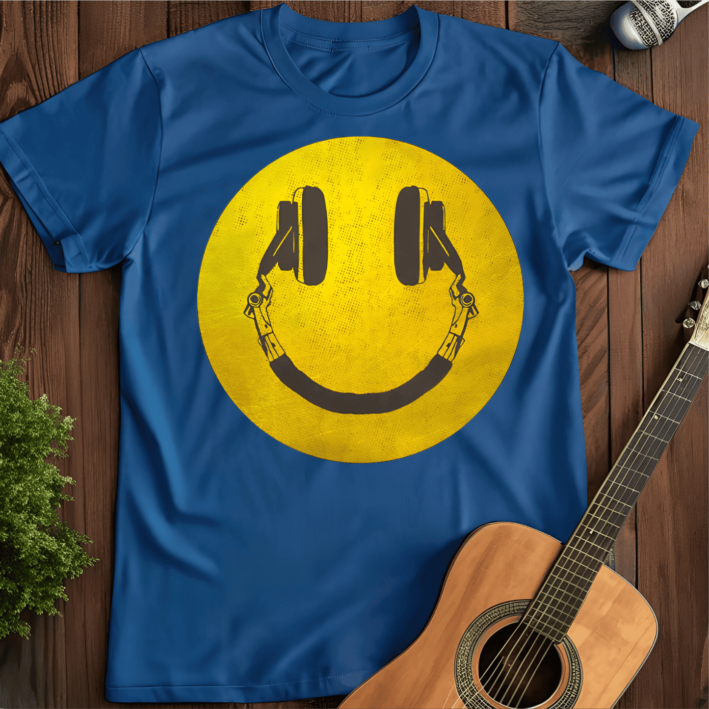 Printify T-Shirt Royal / S Distorted Smiley Tee