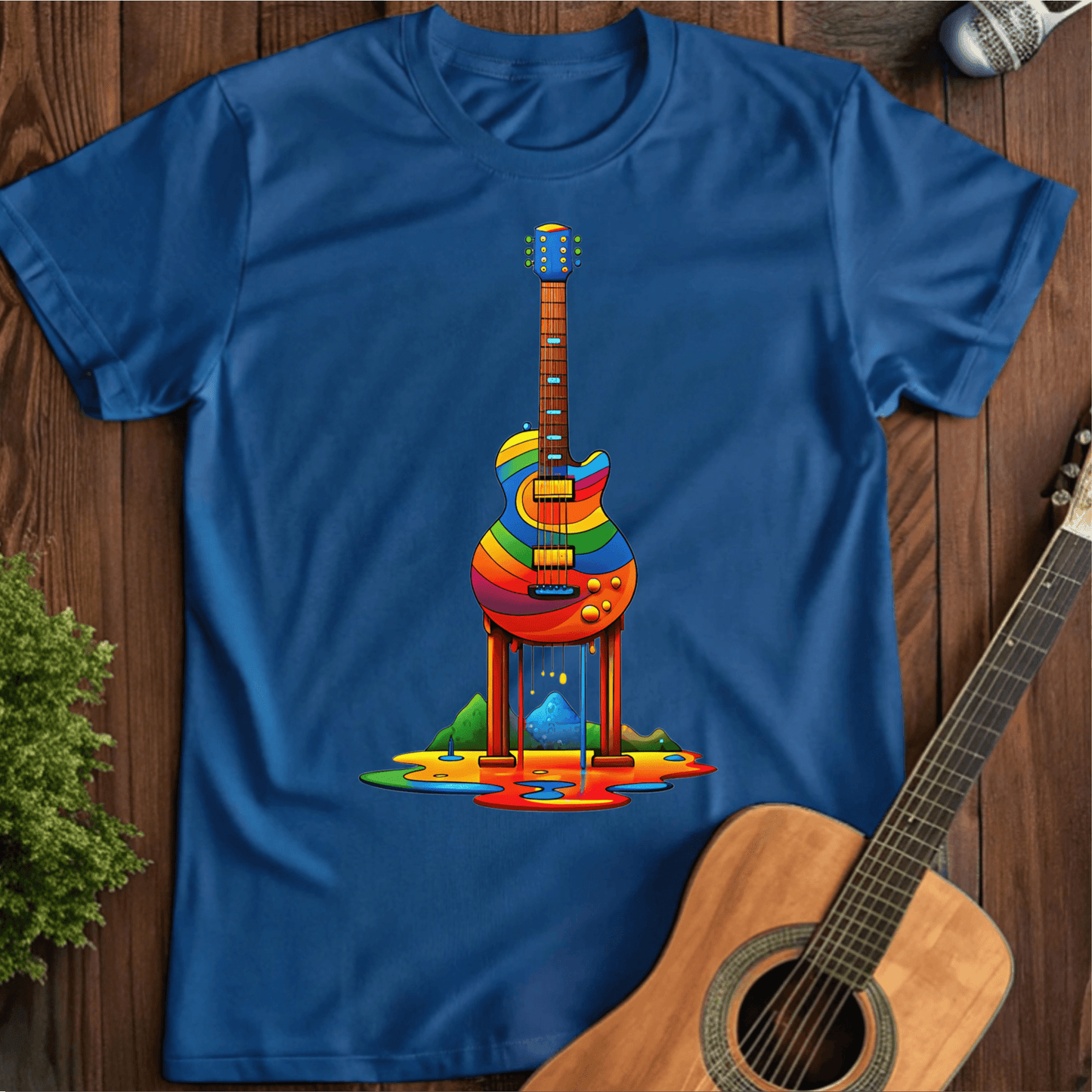 ⭐️⭐️⭐️⭐️⭐️ T-Shirt Royal / S Drippin Guitar T-Shirt