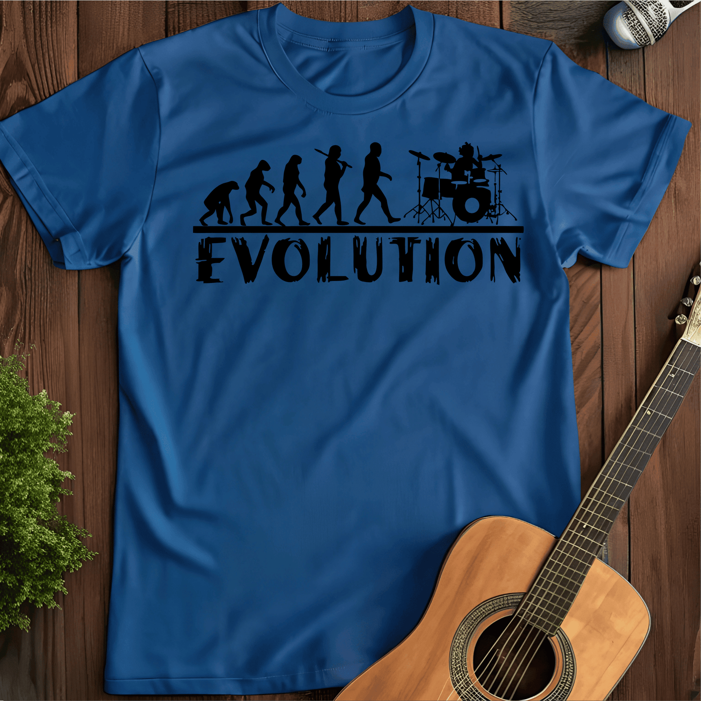 Printify T-Shirt Royal / S Drummer Evolution black Tee